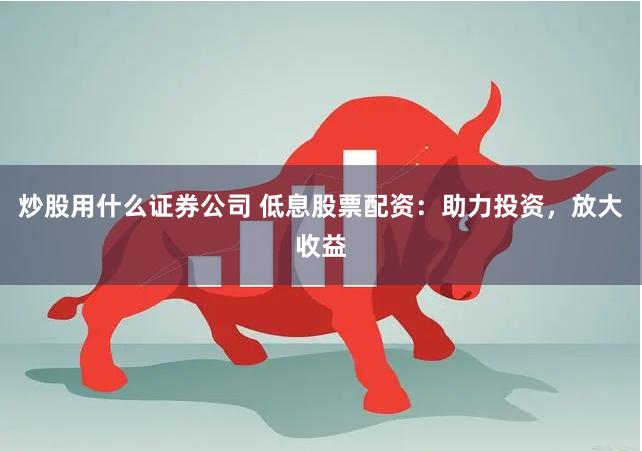 炒股用什么证券公司 低息股票配资：助力投资，放大收益